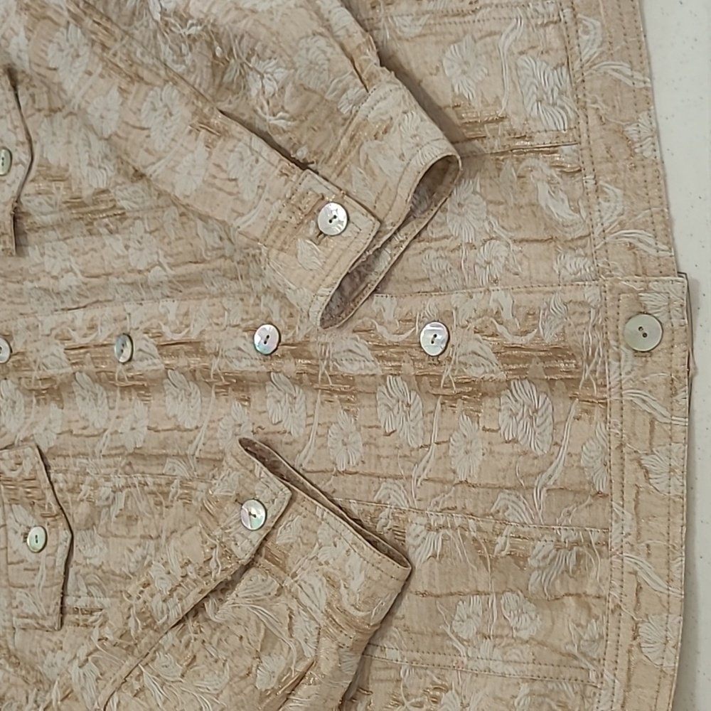 Ruby Rd gold textured lightweight jacket size 3X - image 6